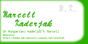 marcell kaderjak business card